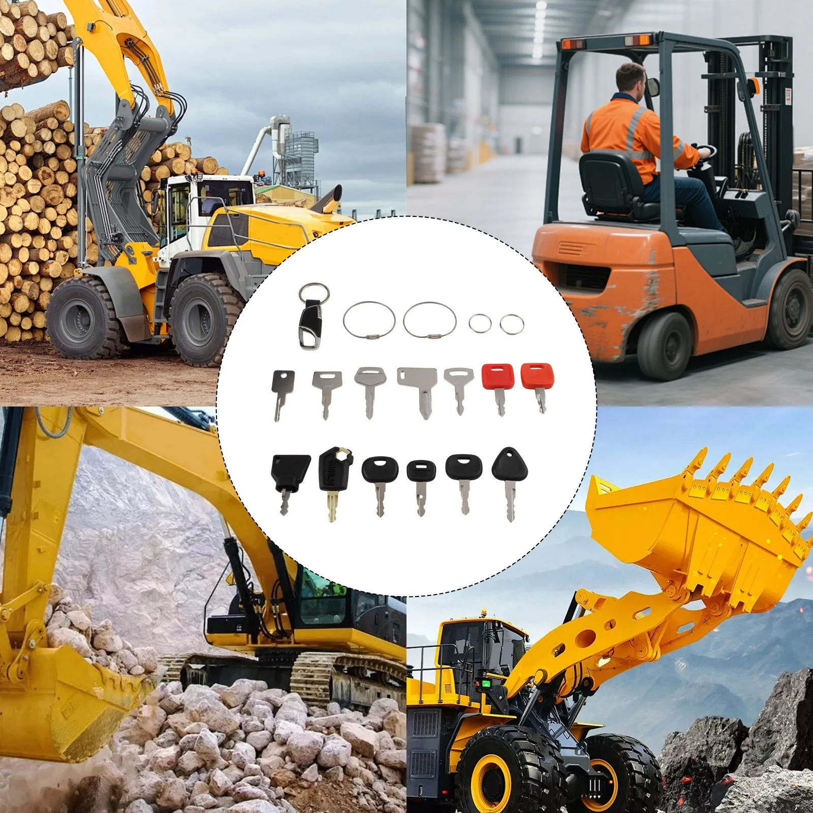 13Pcs Ignition Key Set For Con - Heavy Equipment Keys Master Set ulasan dan harga