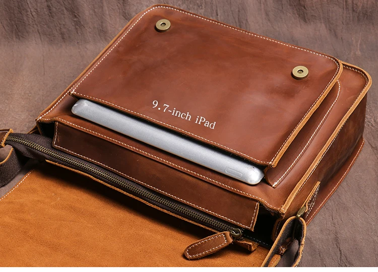 LUOKIR Retro Umhängetasche Crazy Horse Leder Schulter Tasche männer Echte Leder Crossbody Lokomotive Tasche Klassische Cambridge Tasche – Detail 13