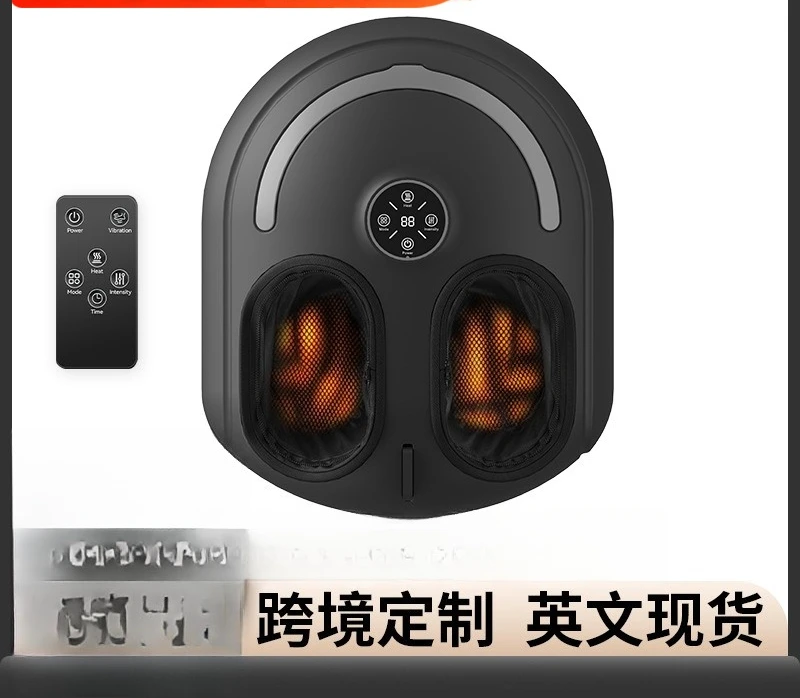 Lightweight and portable foot massage machine, small size design + remote control hot compress, household airbag kneading foot