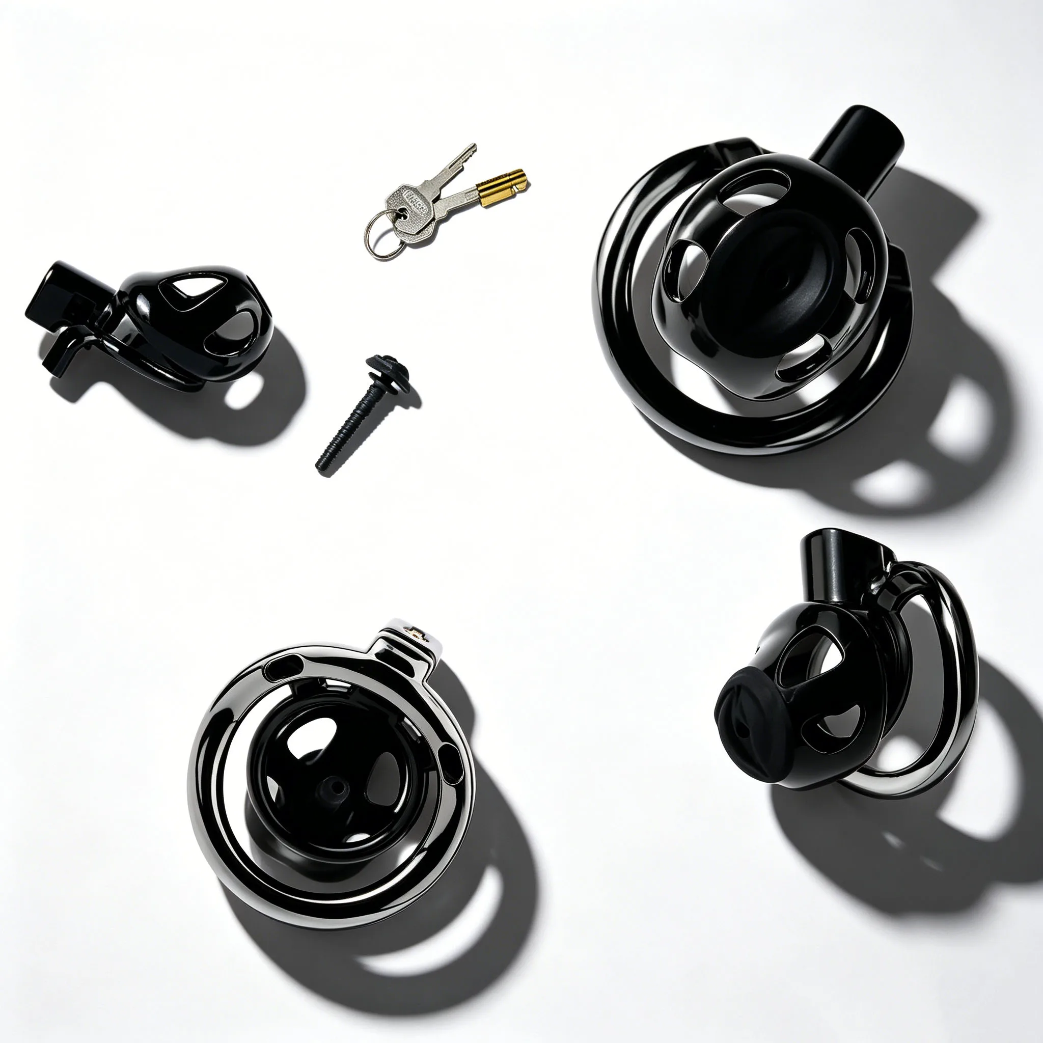 LICKER Resin Chastity Cage With Aluminum Alloy Penile Ring Silicone Catheter Cock Restrict With Belt Dick Bondage Sexy Gadgets