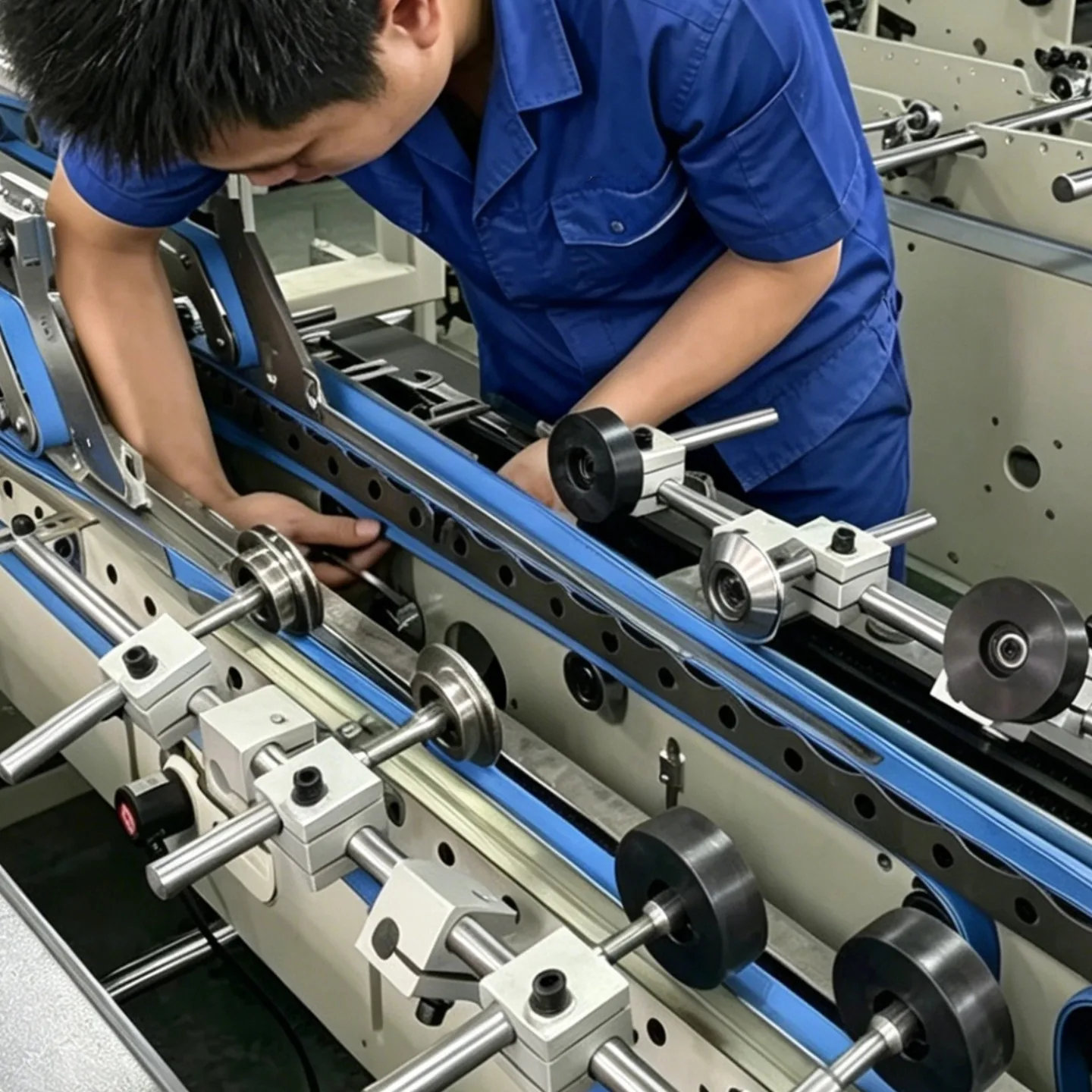 ZH-500 Mini Small  Automatic Folder Gluer Paper Processing Factory Paper Processing Factory Electric Box Folding Machine