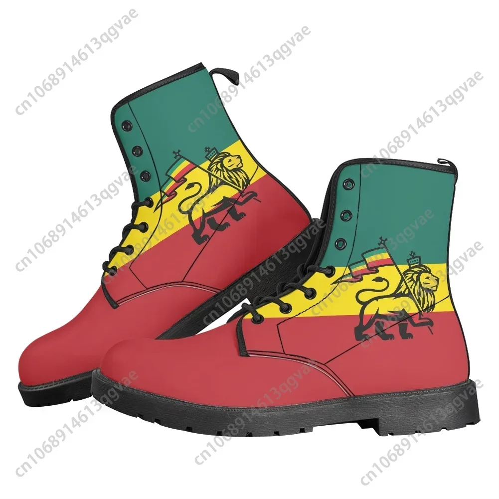Reggae Boots Rastafarian Rasta Rastafari Lion Of Judah Mens Womens Shoes Casual Boot Outdoor High Quality Custom Shoe