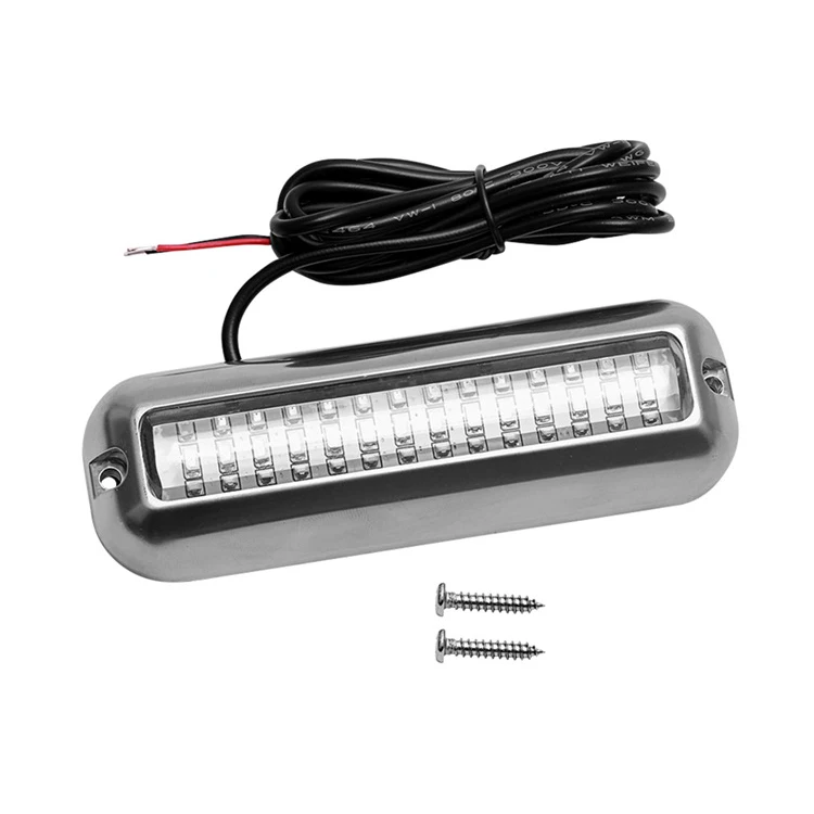 LED Underwater Light 10-30V Waterproof Highlighting Stainless Steel Marine Bottom Light For Boat Yacht