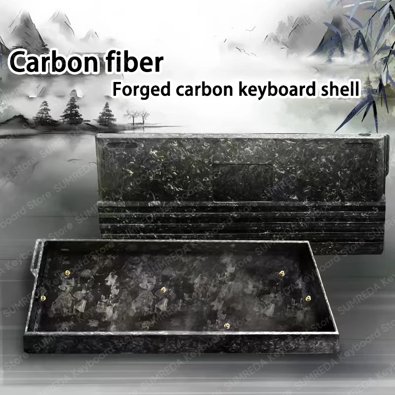 

H60 Wooting 60HE GH60 Carbon fiber keyboard Case 60% Keys Layouts Forged carbon For Mad 60he Raven61 Aula Win60 GT60 Keyboard