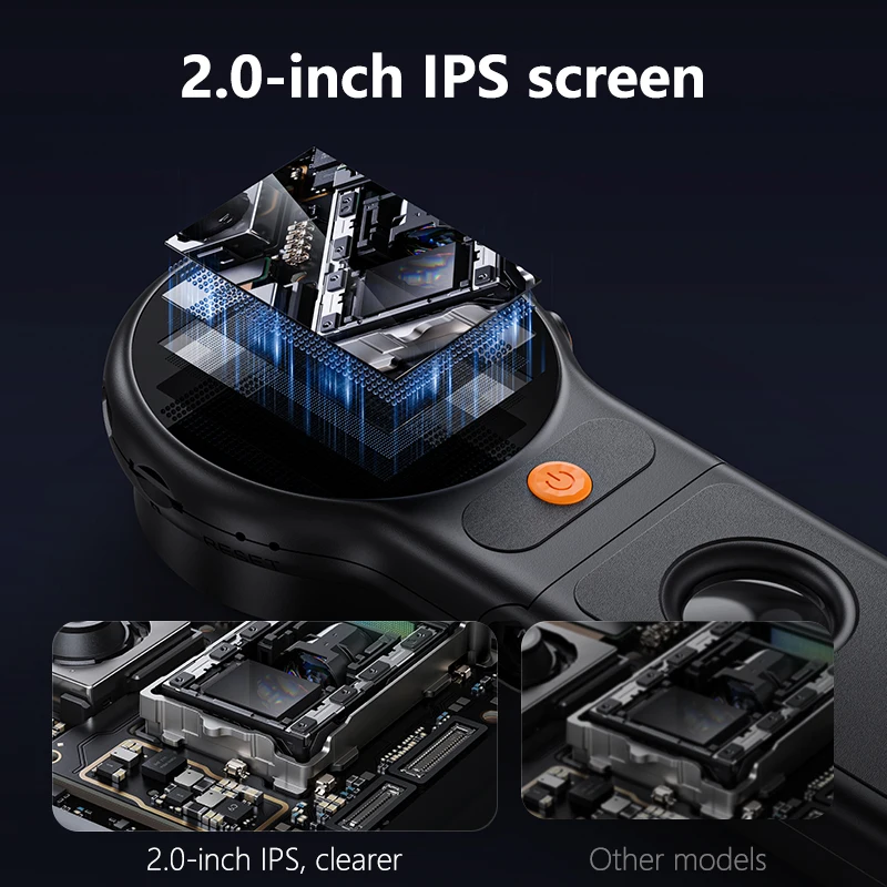 Folding Digital Electronic Microscope Autofocus with 8leds 500X Zoom Magnifying 2Inch Screen for Coin Microscopio Windows/Mac