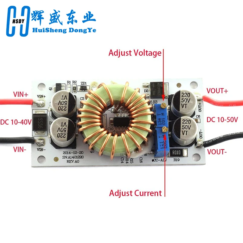 Imagem -03 - Fonte de Alimentação Móvel Atual Constante Dc-dc Boost Converter Driver Led Step up Module 10a 250w 1pc