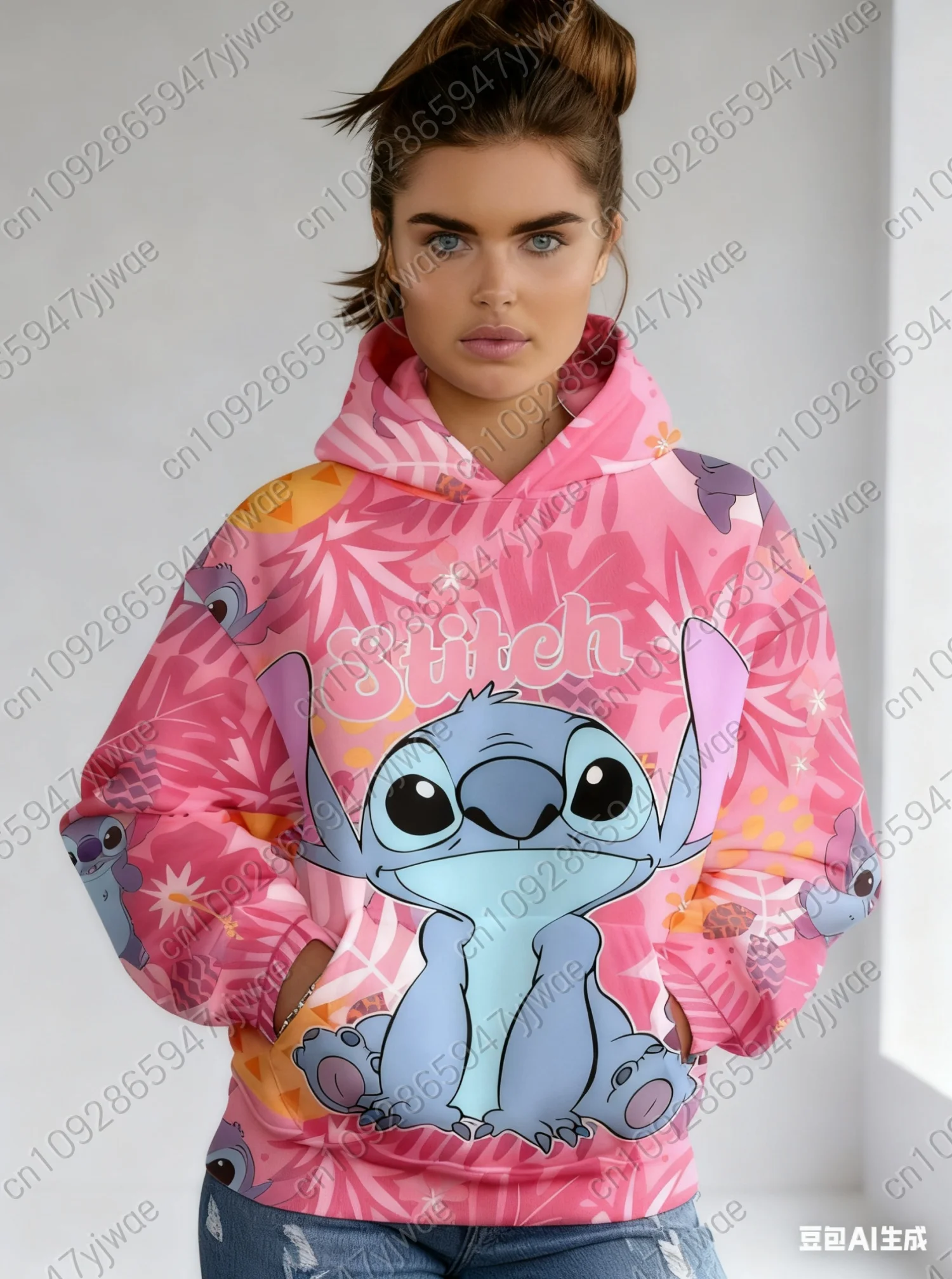 2025 المرأة ، الشتاء الكرتون غرزة هوديي الشتاء النساء مقنعين في الهواء الطلق كل مباراة هوديي الإناث فتاة النساء بلايز النساء الملابس #1