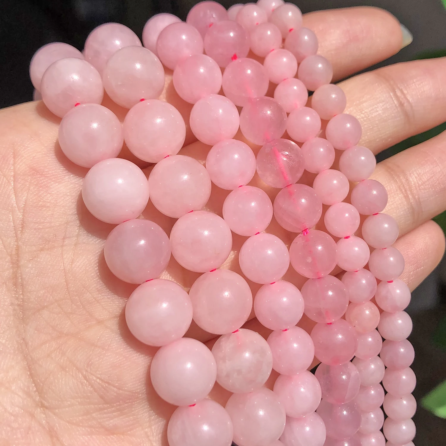 Groothandel 4-14mm Natuurlijke Zwarte Vulkanische Lavasteen Ronde Kralen 15 "Pick Maat Voor Sieraden Maken diy Armband