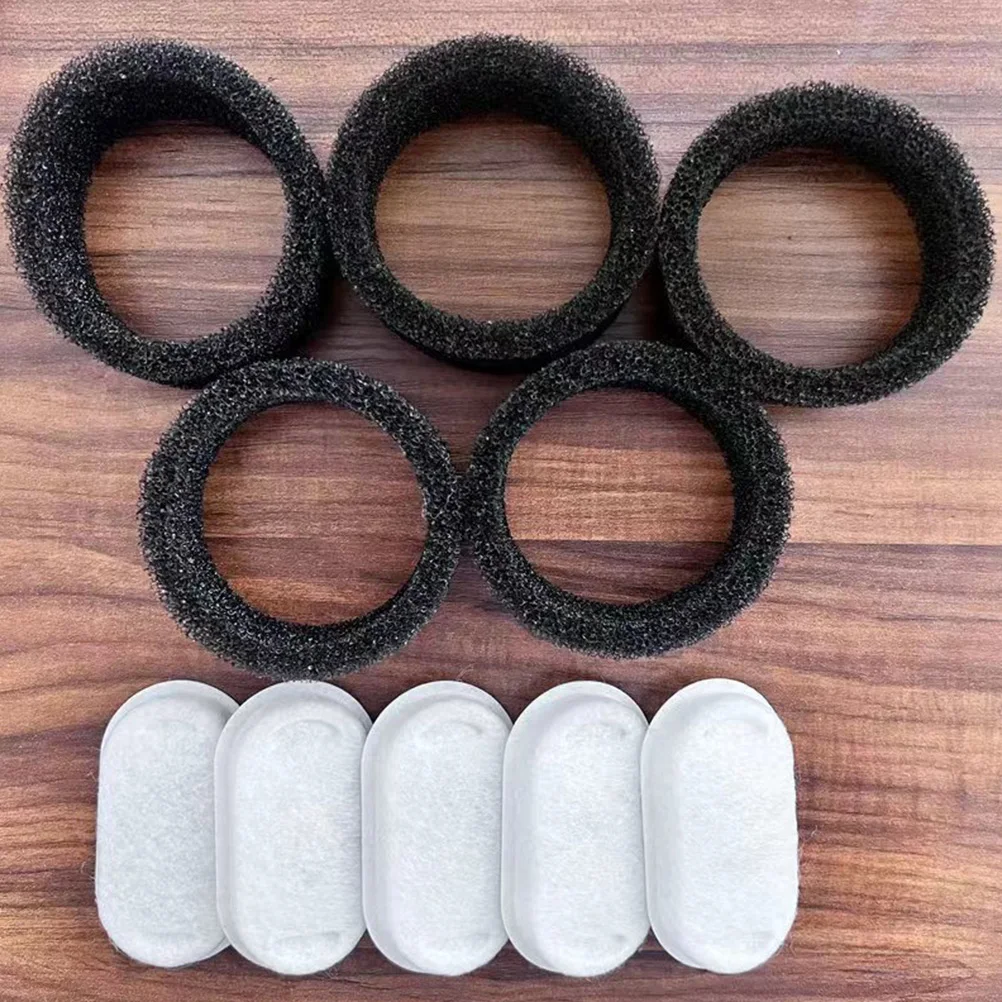 

8pcs Pet Water Fountain Filters Black Dog Cat Dispenser Replacements Carbon Cotton Hair Debris Purification Mat