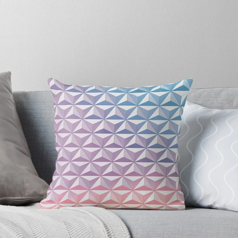 

Geodesic Sphere, Purple Throw Pillow Pillows Aesthetic Sofas Covers Couch Cushions pillow