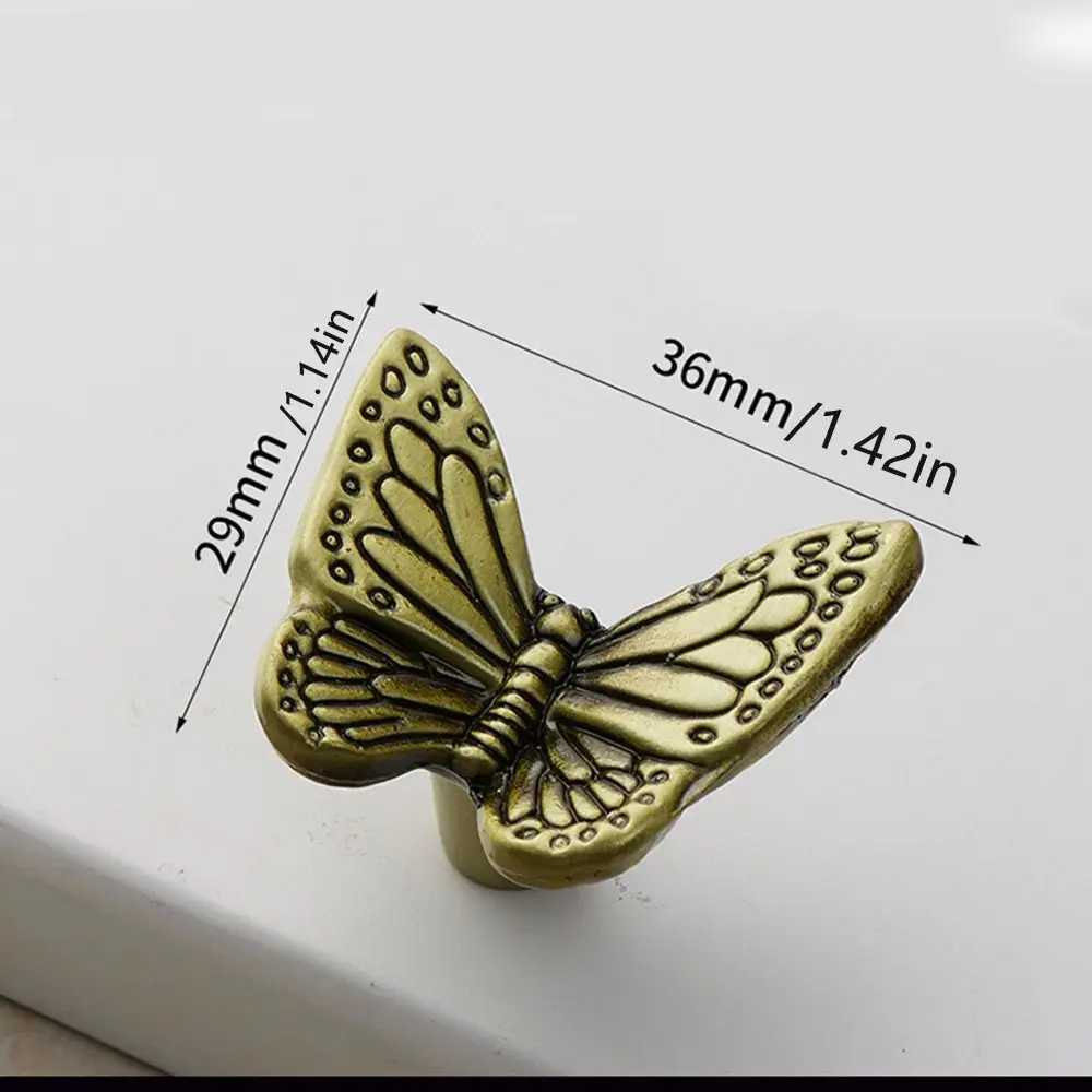 Manopola per armadio antica retrò a foro singolo Maniglie per porte in lega di zinco con farfalla Manopole per cassetti con api animali