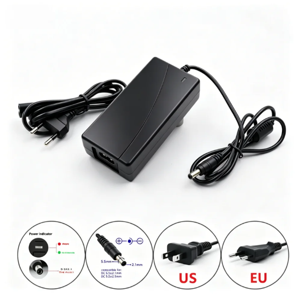 36V/42V Charger Lithium Battery Charger Output 42V2A Input 100-240V AC Lithium Li-Poly Charger For 10Series 36V Charger Lithium