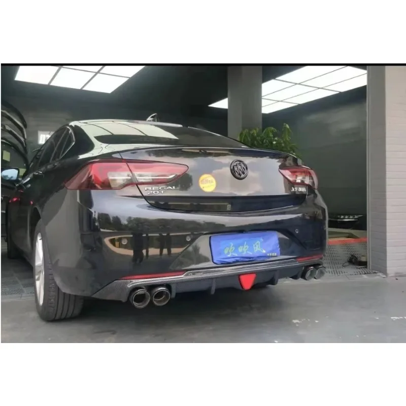 For Opel Insignia 2017-2022 Imitation Carbon Pattern Water Transfer Printing Rear Tail Mouth Rear Lip GS Modified Car Body Kits