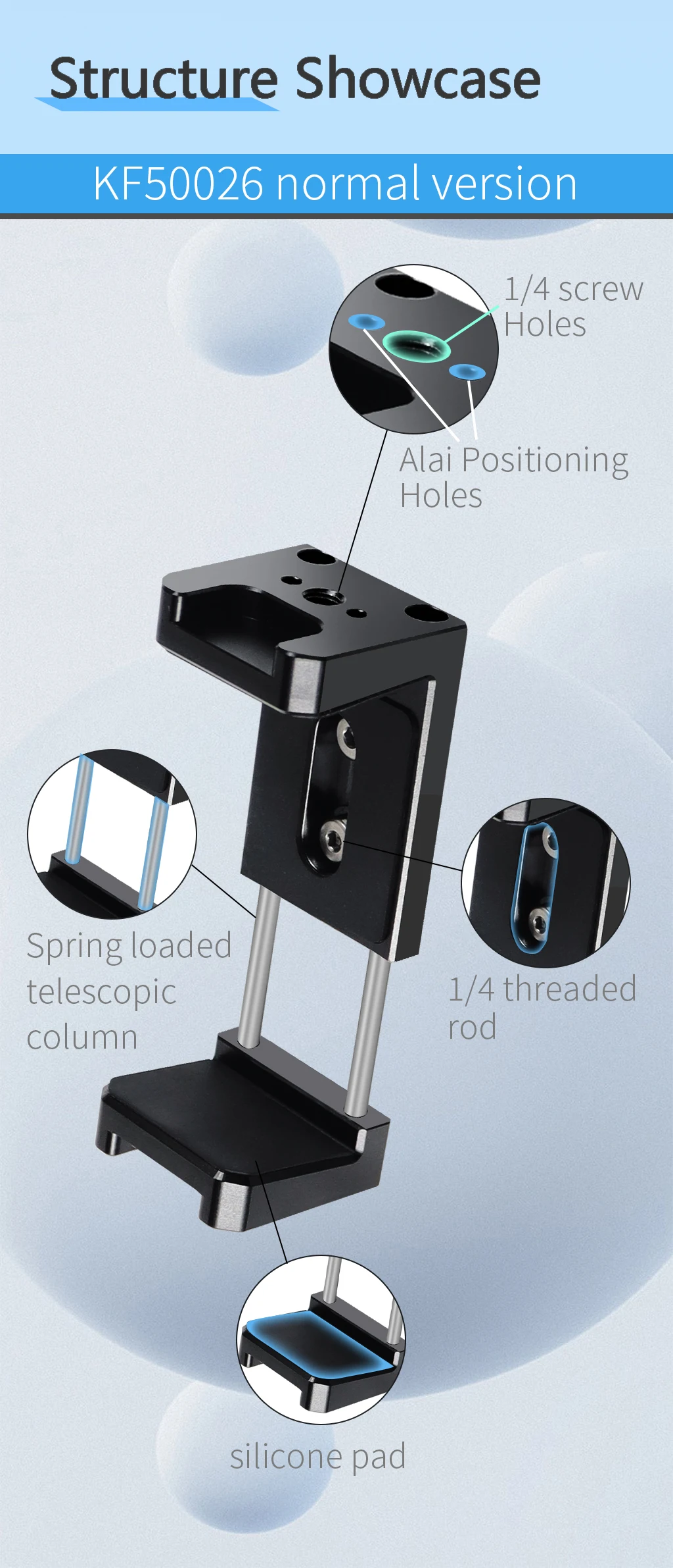 Powerbank Clip Mobile Ladegerät Halter Festplatte Fall Halterung für 5,5-8,5 cm Power Bank für Live Broadcast Kamera Käfig Telefon Ladung – Detail 16