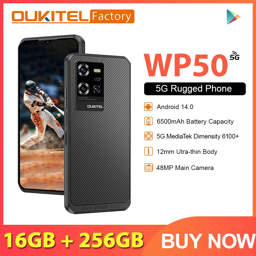 Global version Oukitel WP50 Rugged Phone 6.60