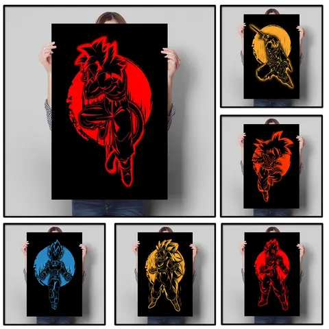 Anime Dragon Ball Poster Canvas Painting Wall Art Goku Vegeta Trunks Kakarot Room Decor Background Picture Printing Gift Cuadros