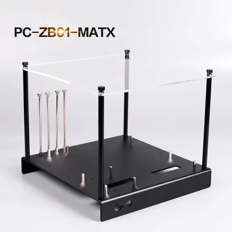 Mini MATX คอมพิวเตอร์อลูมิเนียม PC-ZB01-ITX M-ATX/ATX อลูมิเนียมคอมพิวเตอร์แชสซีเปิดขนาดเล็กแชสซี Micro ATX HTPC