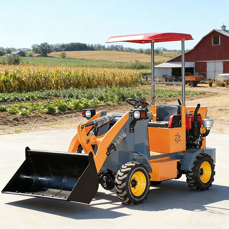 4x4 Mini Wheel Loader High Performance Customizable Easy to Operate Factory Direct Sales Agricultural and Horticultural Use