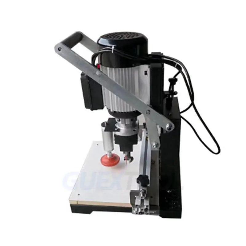 Mesin bor engsel pekerjaan kayu 1100W, mesin bubut portabel tiga dalam satu CNC multifungsi mesin bor semi otomatis DIY