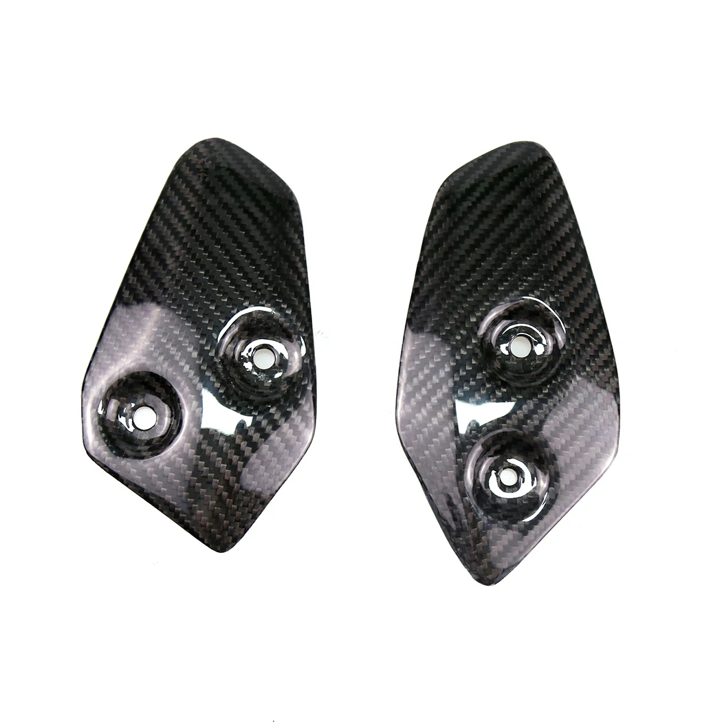 Motorcycle Carbon Fiber Rearset Heel Guard Plates Covers Foot Rests Protection for MT 07 FZ 07 FZ07 MT07 2013 - 2018