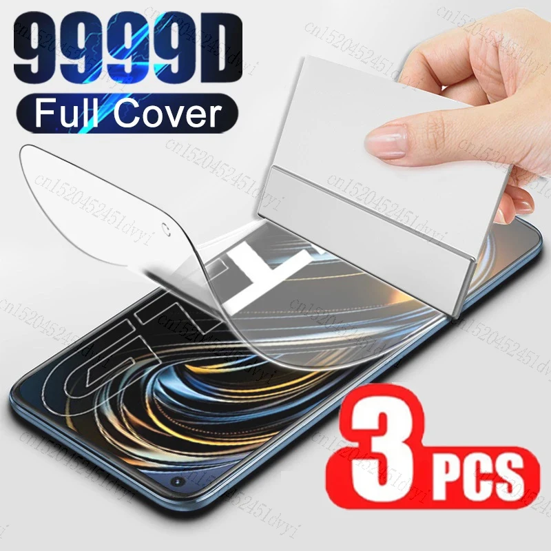 3PCS Full Cover Protection Hydrogel Film for Realme GT 5G Neo Flash 5G Neo2T RMX3350 RMX2202 RMX3031 Screen Protector Film