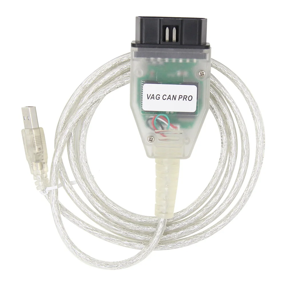 VAG CAN PRO VCP 5.5.1 OBD2 Auto Car Diagnostic Tools OBDII Interface K-line for AUDI for VW Multilingual OBD Cable view 5