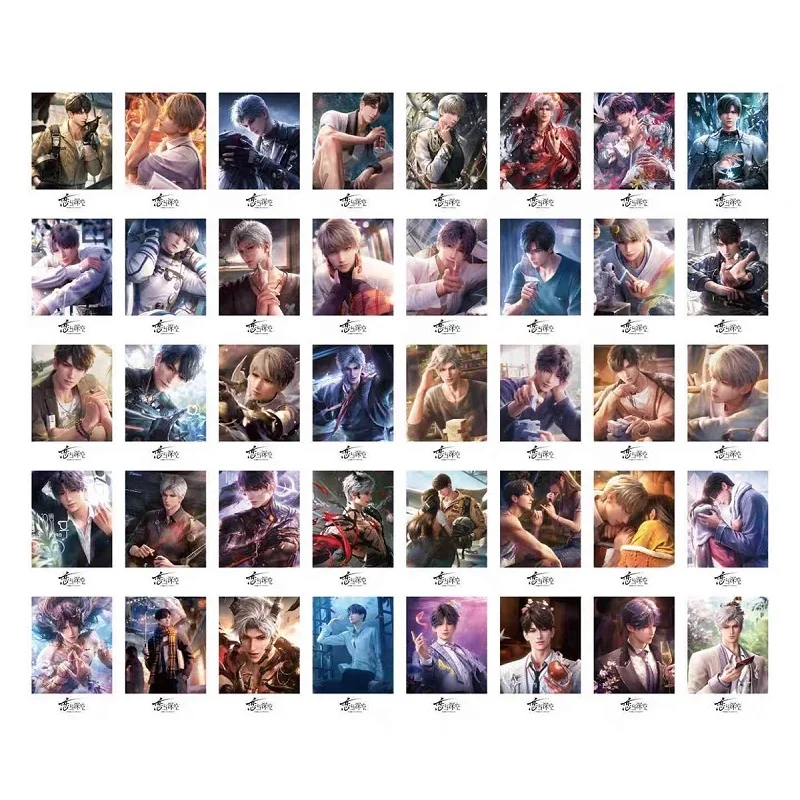 40 Pcs/Box Love and Deepspace Lomo Card - Rafayel Zayne Sylus Caleb Holographic Photo Cards Cosplay Gift