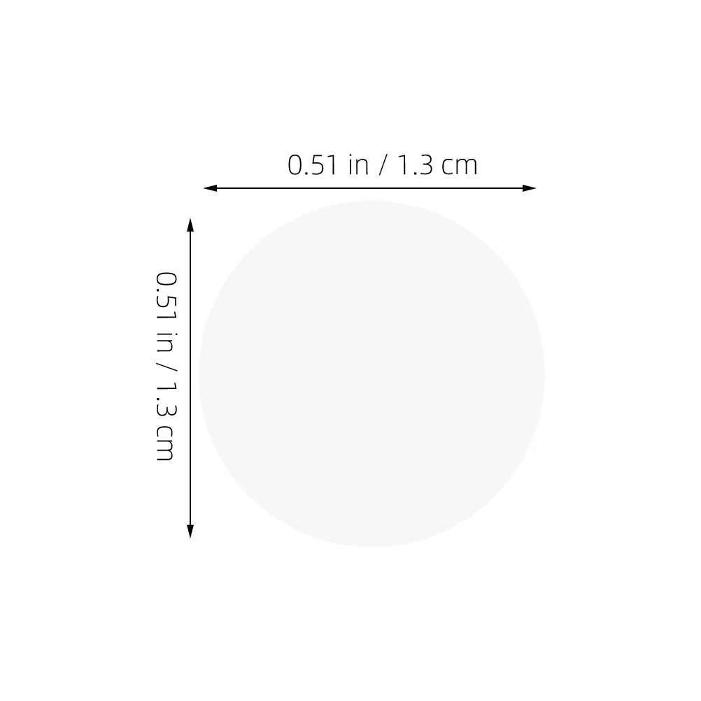 5 لفات دائرة ملصقات للتسمية 1.3 سنتيمتر قطر عادي أبيض لاصق النقاط لصناديق التخزين الجرار الحاويات المطبخ التعبئة والتغليف