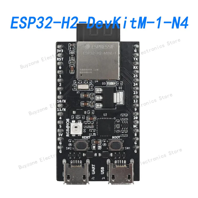 

ESP32-H2-DevKitM-1-N4 ENGINEERING SAMPLE Dev board for Bluetooth Low Energy and IEEE 802.15.4 modules ESP32-H2-MINI-1