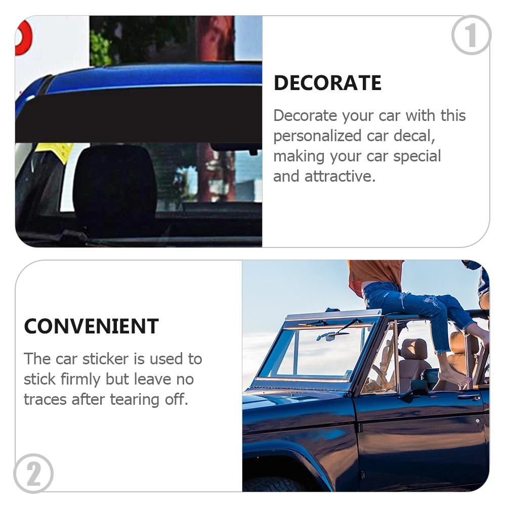 

1pc Glass Sunshade Black Car Windshield Decal Windshield Sticker Visor Strip No Residue Protect Personalized