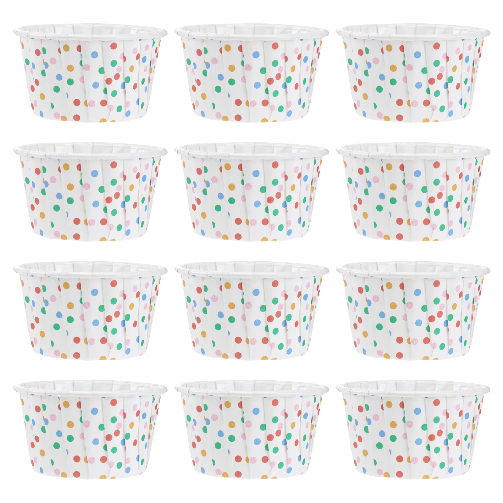 

100pcs Oil Paper Cups Disposable Leak Resistant for Cupcakes Desserts Birthday Wedding Party Supplies Biodegradable Cake Ice