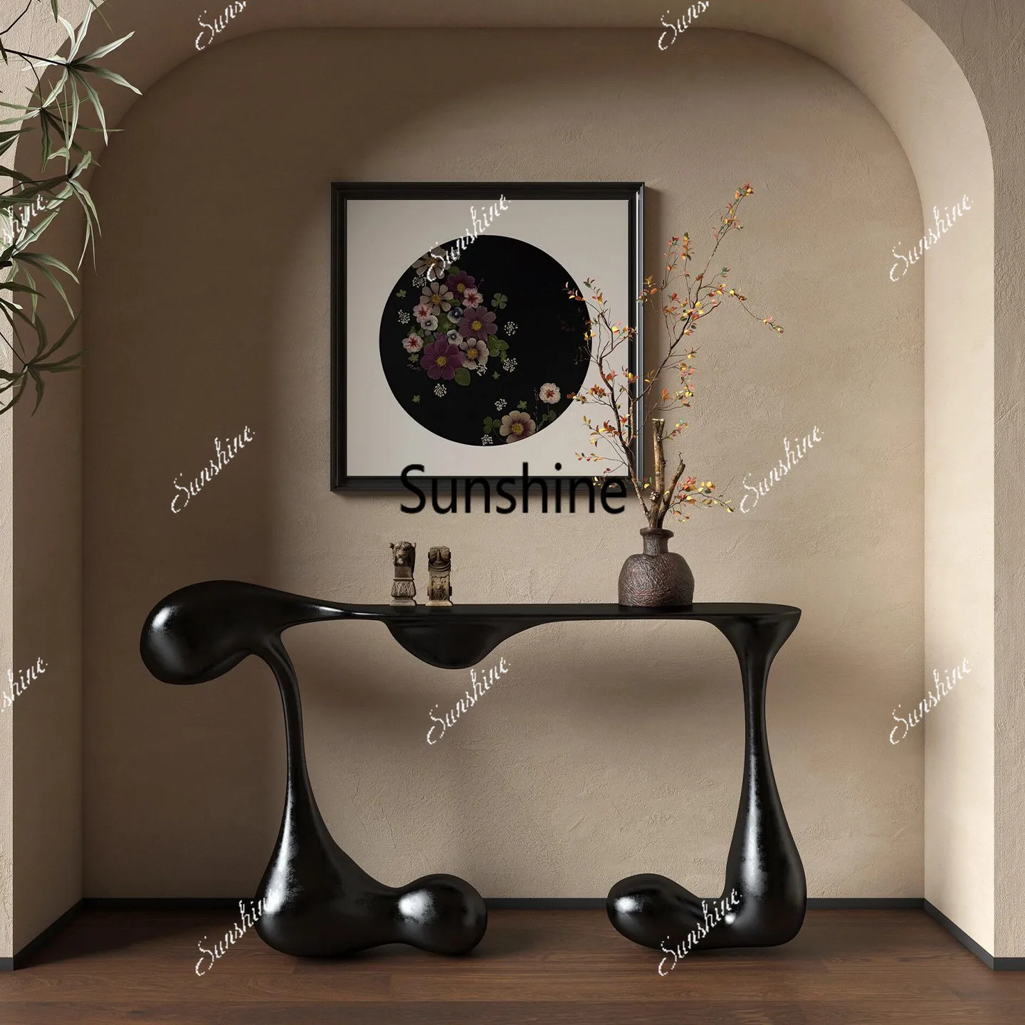 FRP special-shaped art porch wall-mounted muscle table