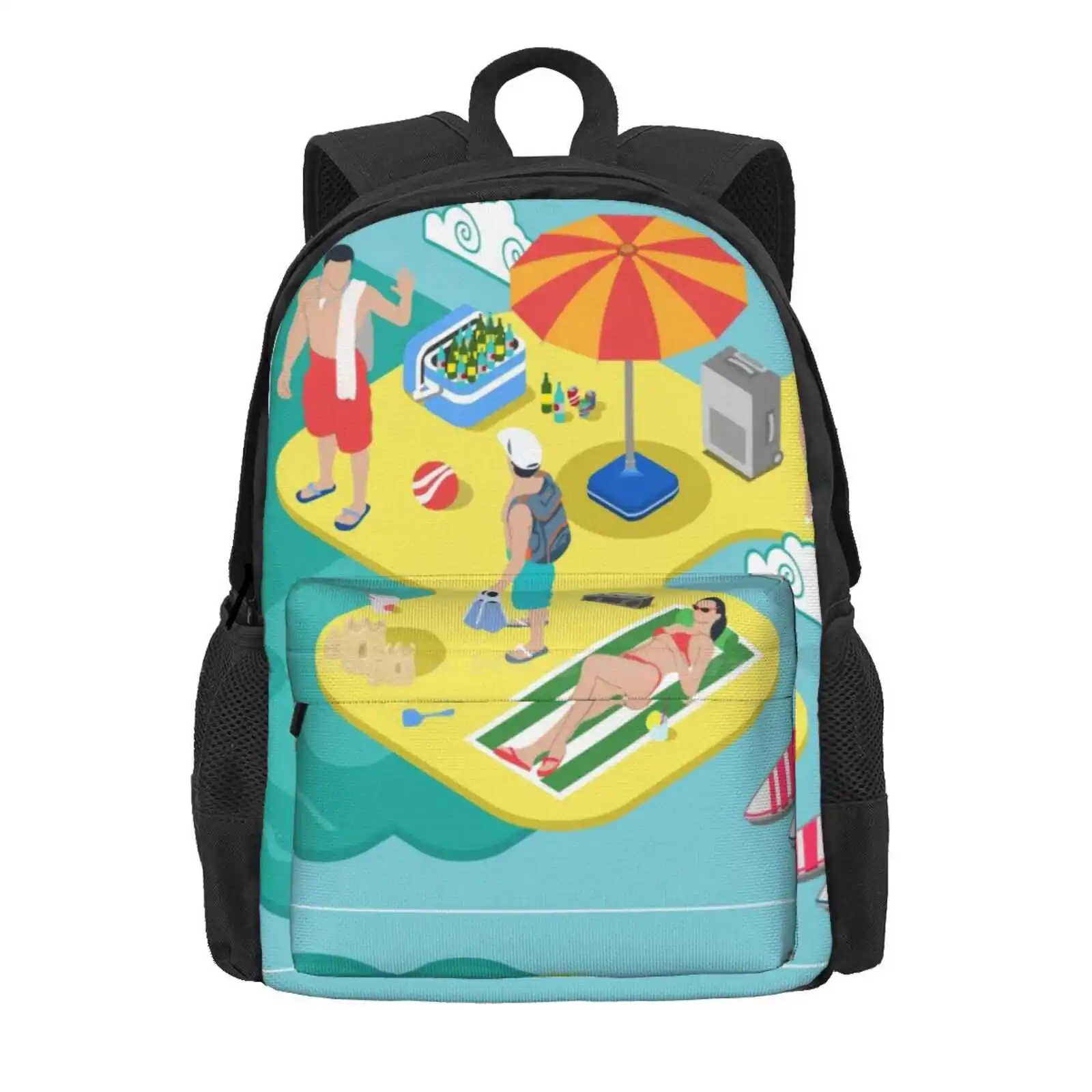 Beach Life - Summer Holidays Hot Sale Schoolbag Backpack Fashion Bags Beach Summer Holiday Resort Family Woman Kids Surf