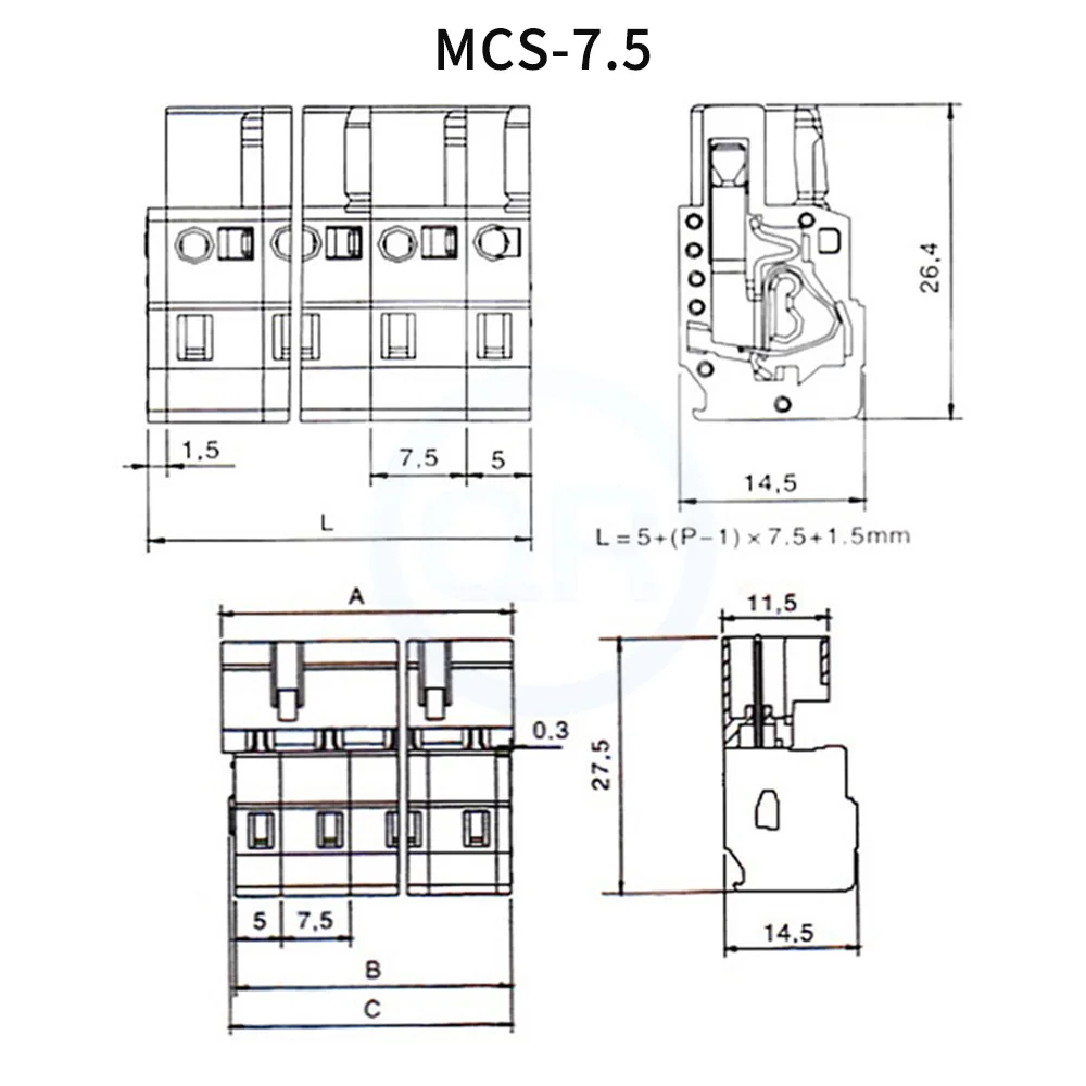 (10 قطع) MCS-5.0 MCS-7.5 MCS-7.5 كتلة طرفية زنبركية بدون لحام 5.0/7.5 مم دبابيس زوجية زوجية موصلات سريعة بدون أدوات MSC-5.0/7.5 2-24Pin #6