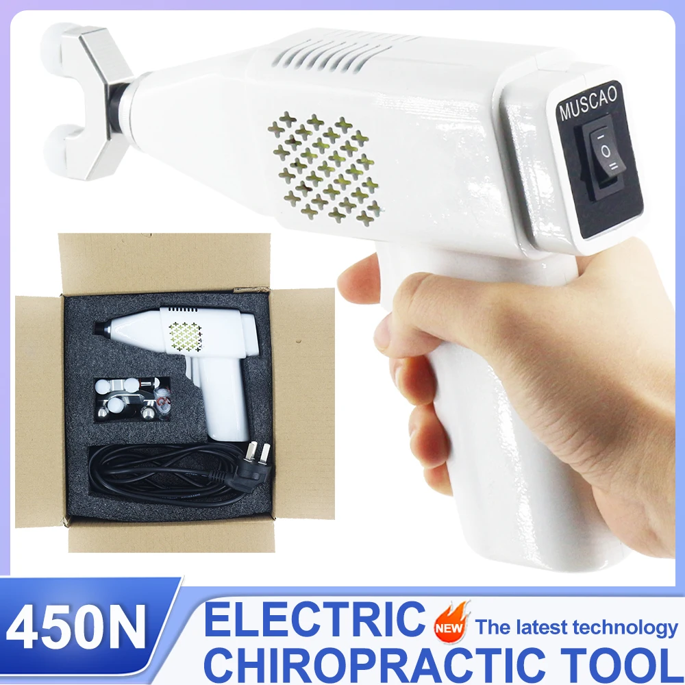 450N Electric Correction Gun Spinal Adjustable Massager Impulse Spine Cervical Massage Pain Relief Chiropractic Adjusting Tools