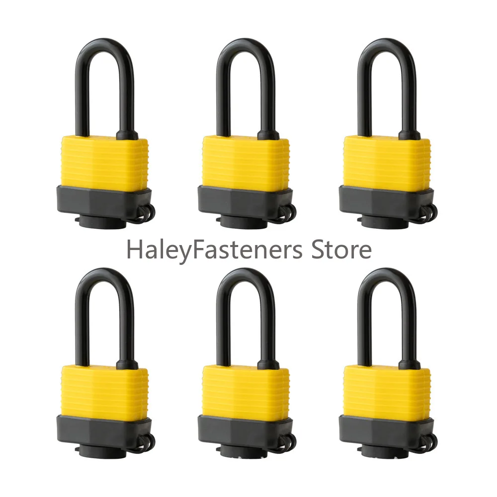 

4pcs Waterproof Same Lock Laminated Padlock Pad Same Key Electricity Box Lock Gate Door