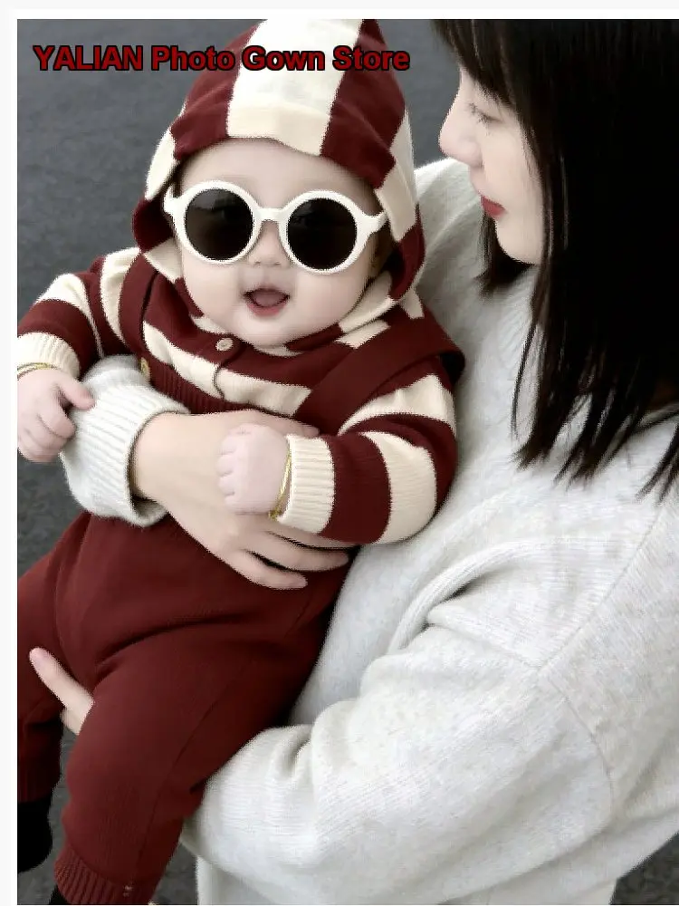 Infant Romper Kids Spring Autumn Solid Color Split Outfit Super Cute Festive New Year Clothing