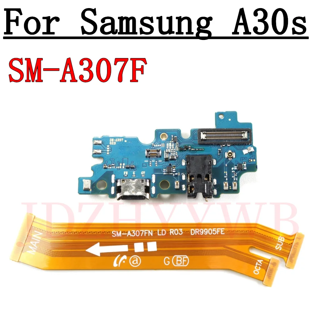 

USB-порт для зарядки, док-разъем, зарядная плата для Samsung Galaxy A30S SM-A307F/DS A307G, основной гибкий кабель материнской платы