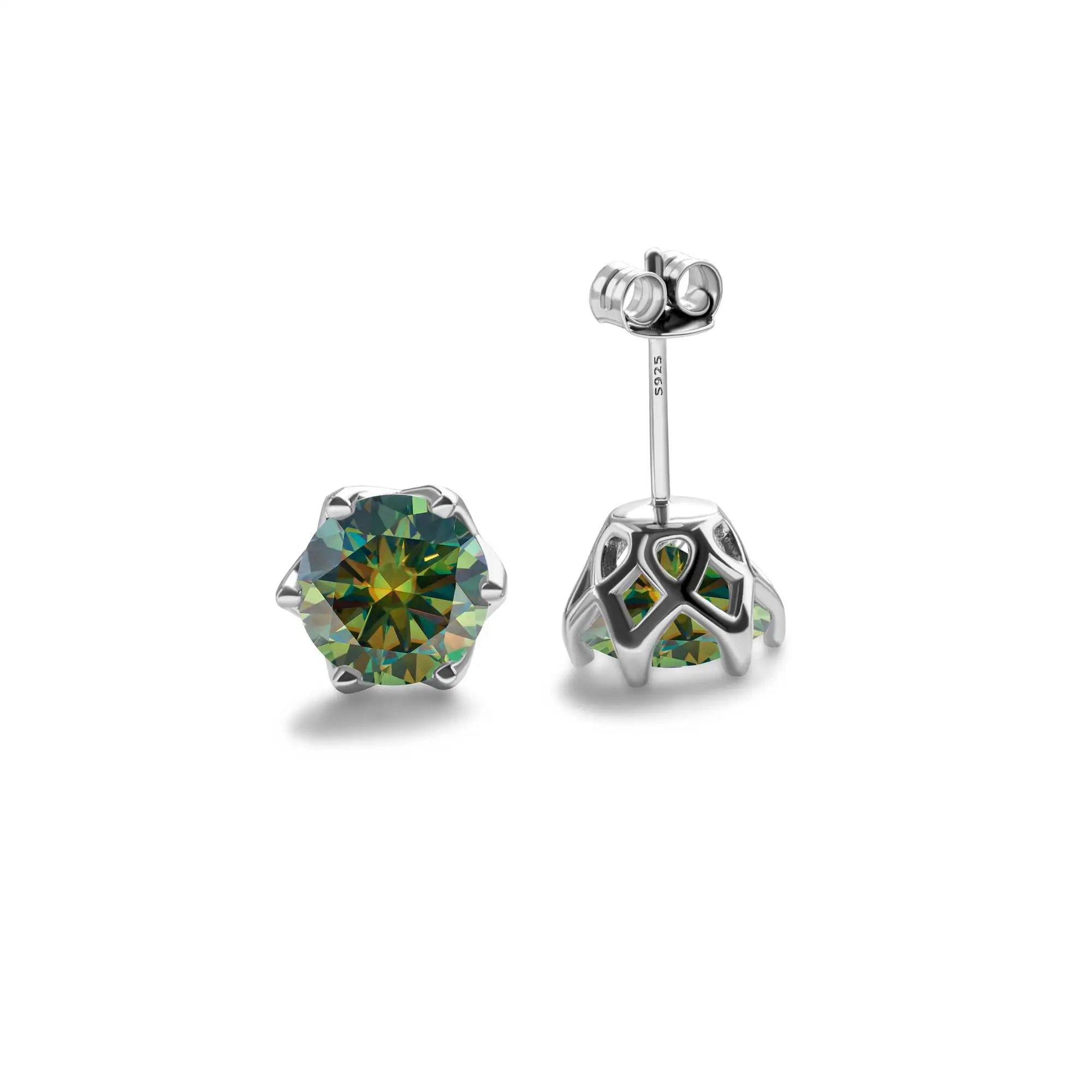 925 Sterling Silber Moissan ite Ohrringe für Frauen mit super funkelnden zertifizierten Labor Moissan ite Diamant weiblichen edlen Schmuck Geschenk – Detail 19