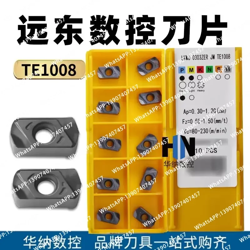 10PCS  Far East double-sided fast-forward rough milling blade LNMU0303ZER-JM TE1008 1028