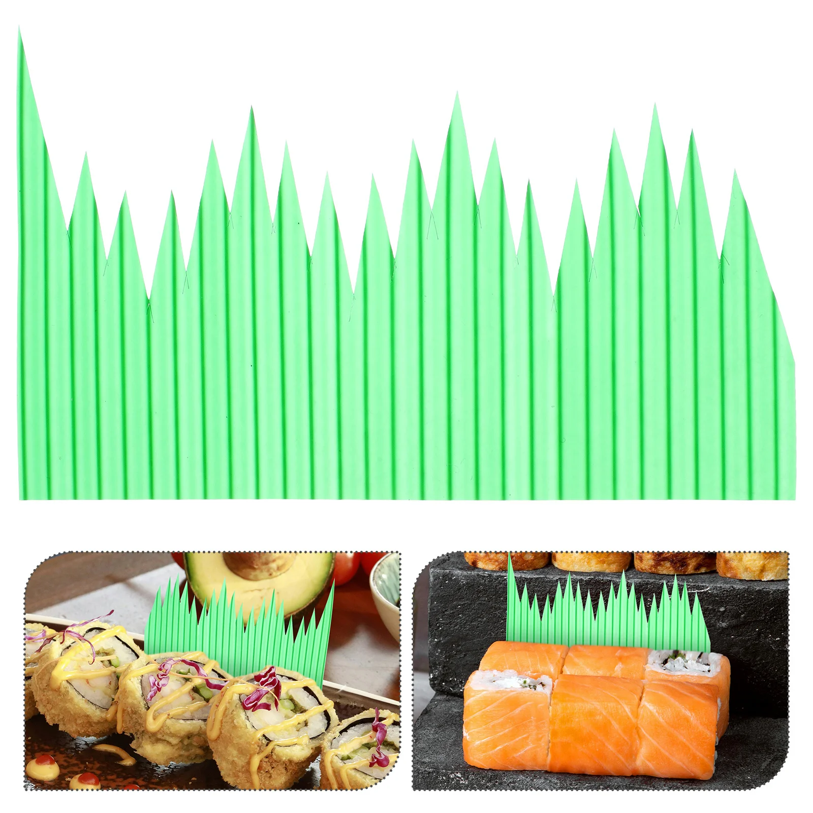 

2000pcs Decor Resin Artificial Plants Sashimi Dish Ornament Mat Decoration For Cold Dishes Salmon Decorations Sashimi