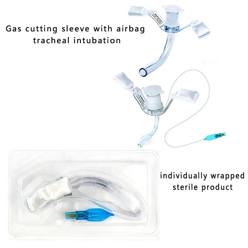 Medical grade PVC ethylene oxide sterilization disposable standard with sleeve tracheostomy tube for adults/children