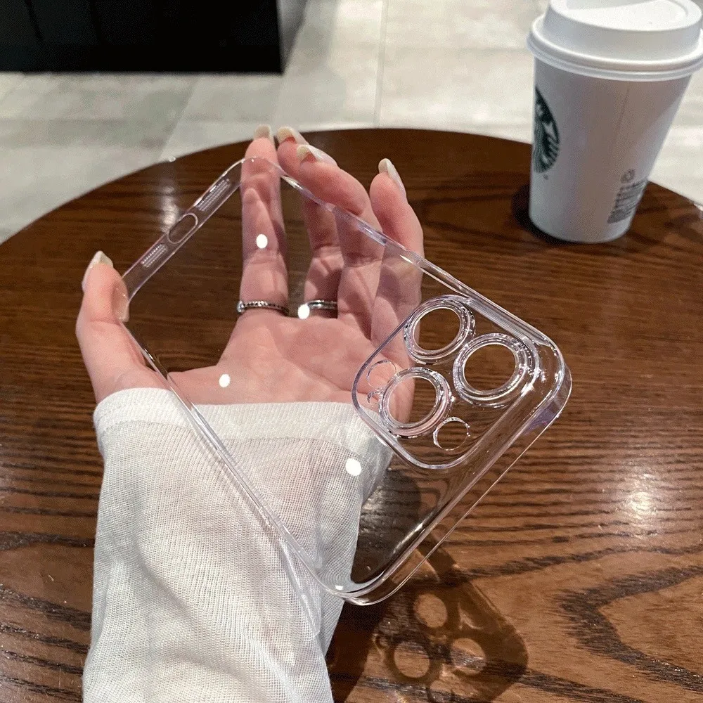 Klare Handyhülle für iPhone 11, 12, 13, 14, 15, 16 Pro Max Hülle Silikon Soft Cover für iPhone 15 16 Plus Rückseite