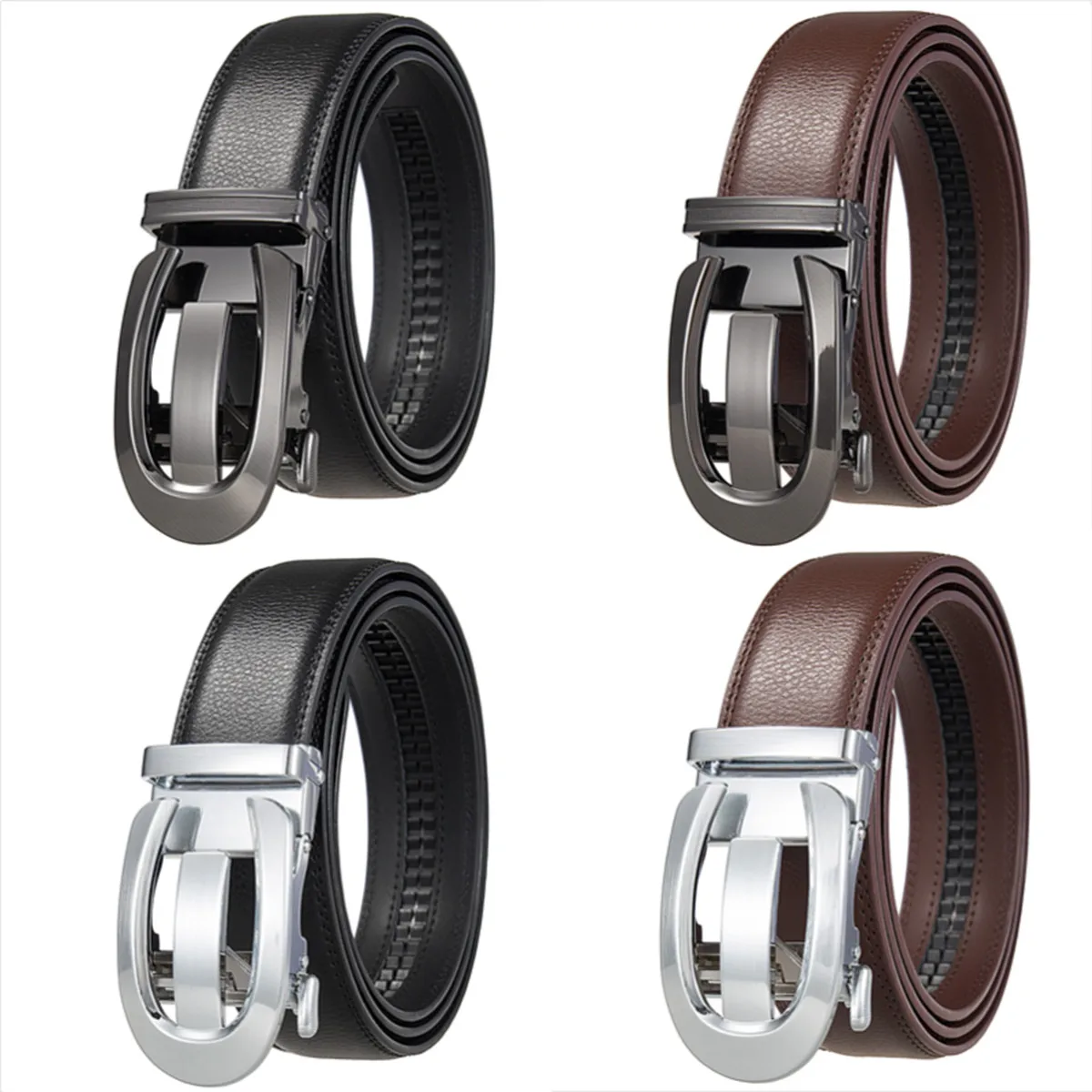Designer 3,5cm Hochwertiger Ledergürtel für Herren mit Männlicher Schnalle Jeans-Accessoire