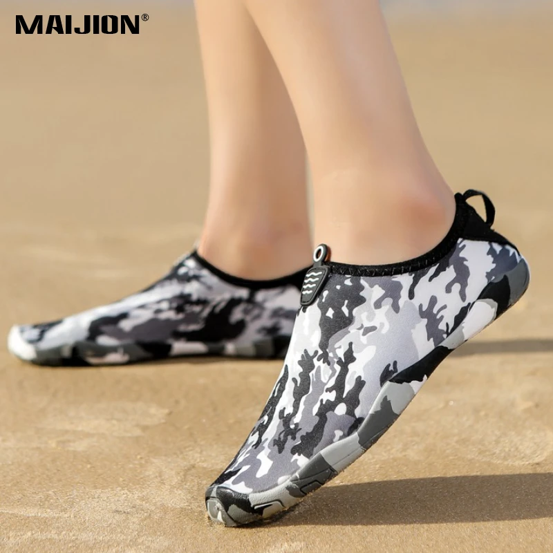 

Обувь для плавания в воде, камуфляжные быстросохнущие пляжные кроссовки для прогулок, мужская и женская обувь для водных видов спорта для дайвинга, катания на лодках, каякинга