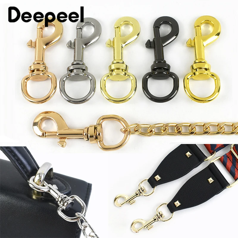 

5/10Pcs Metal Buckles Webbing Belt Snap Hook Keychain Bag Strap Swivel Lobster Clasp Carabiner Clip DIY Accessories for Handbags