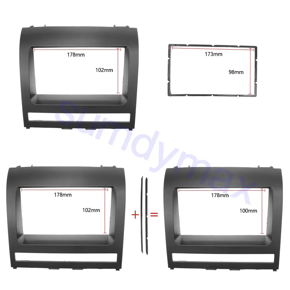 

Double 2 Din Car Radio Fascia for Fiat Perla 2009 Stereo Dash Kit Installation Trim Facia Face Plate Panel