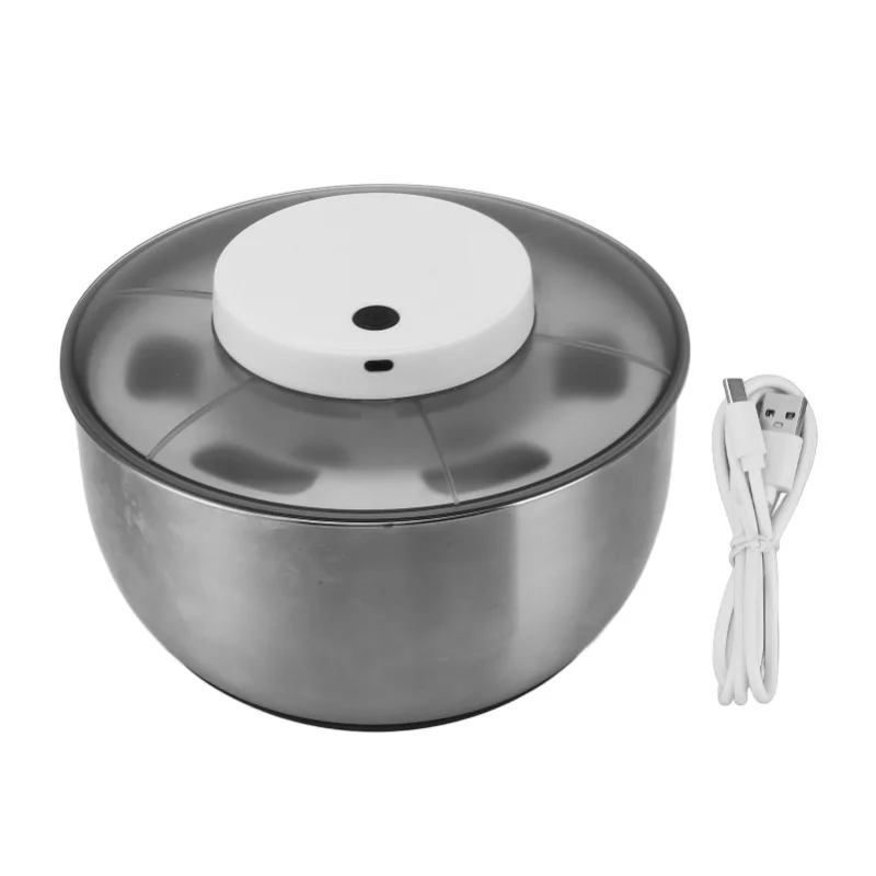 Salad Spinner Electric Vegetable Drainer Quick Eash Spin Dry Greens Fruits Vegetables Kitchen Tools For Cooking Home