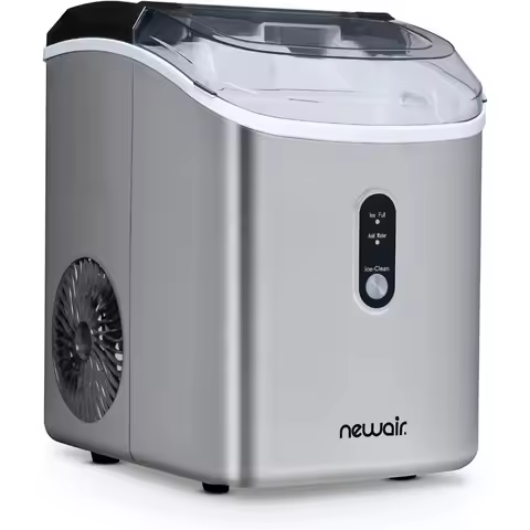 Countertop Ice Maker Machine | 26 lbs. | Sonic Ice Maker in Stainless Steel, Self-Cleaning Function, Refillable Water Tank