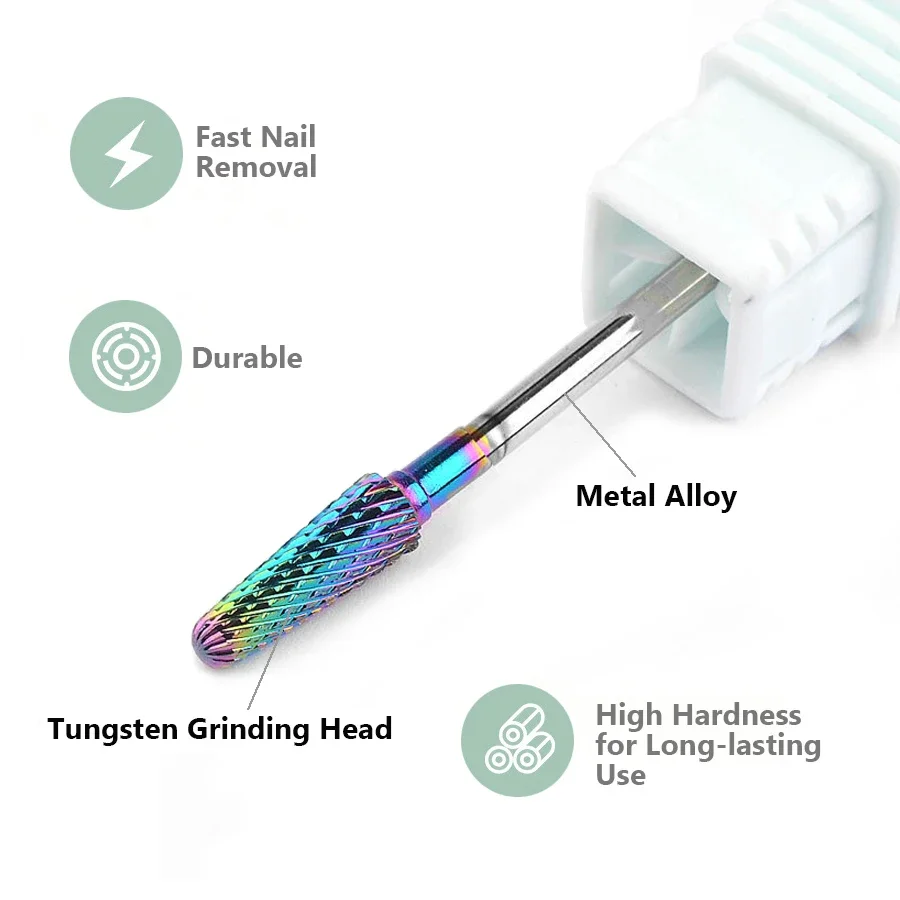 رؤوس تلميع من كربيد التنجستن لإزالة الأظافر والتلميع، لقم ثقب الأظافر، لقم الطحن لمانيكير فن الأظافر #4